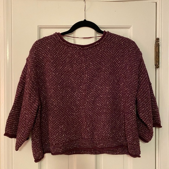 Free People Cropped Short Sleeve Sweater - Picture 4 of 4